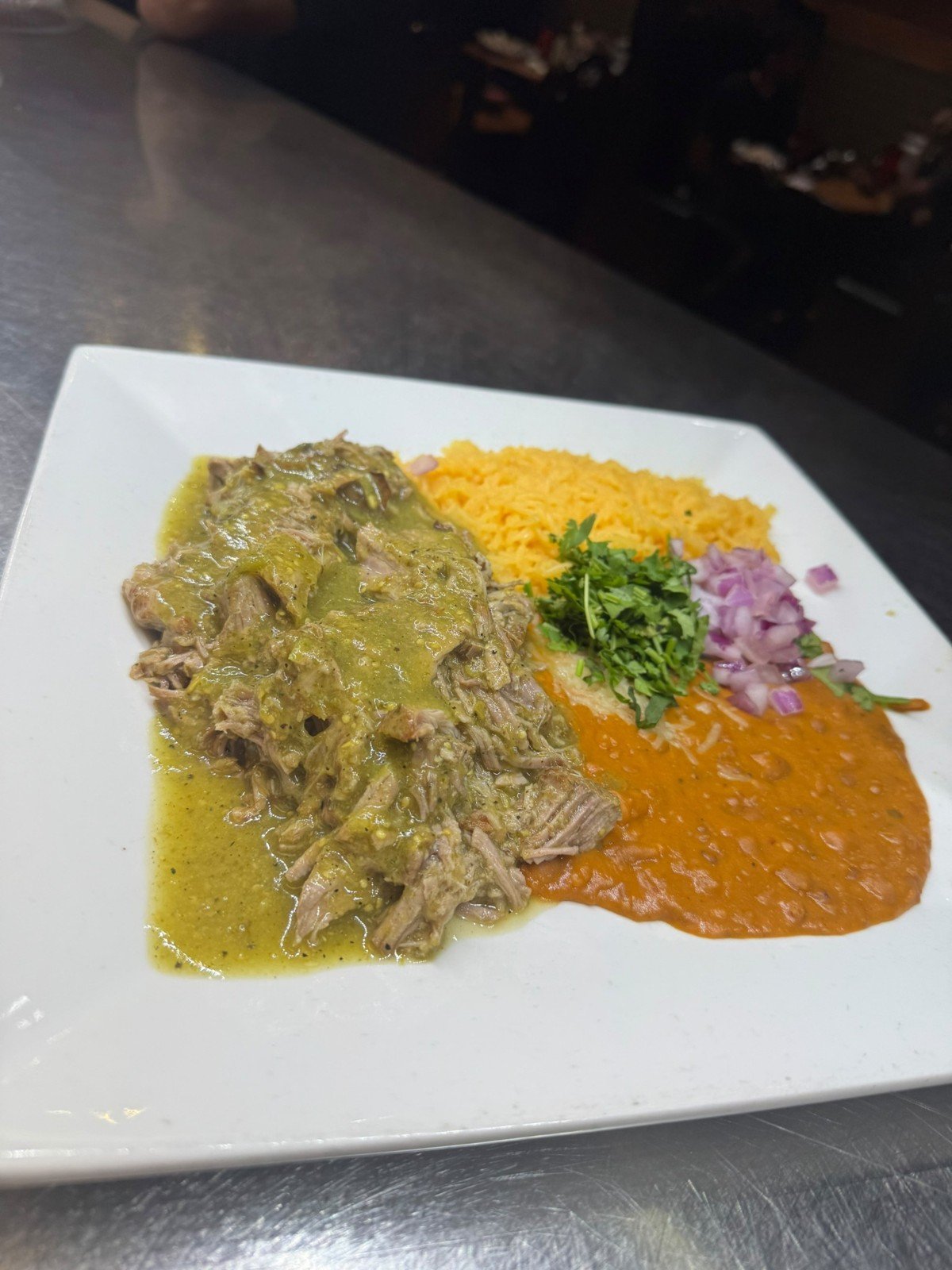 Salsa Verde Platter at Takos Borukas in Jackson, Tennessee