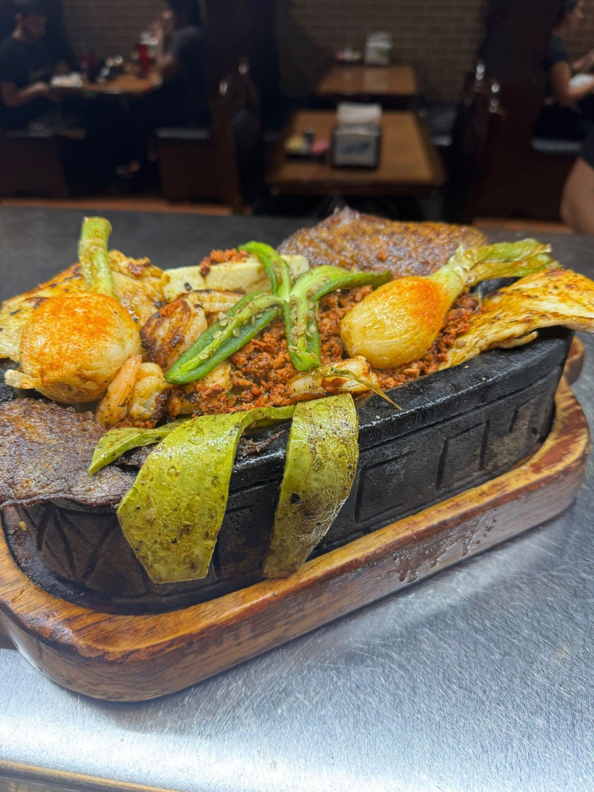 Seafood Skillet at Takos Borukas in Jackson, Tennessee